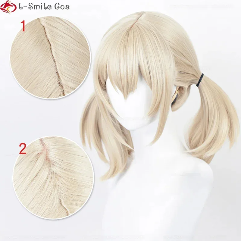 

ss13Scalp Azusawa Kohane Cosplay 43cm Light Linen With Double Tail Heat Resistant Wigs + Wig Cap