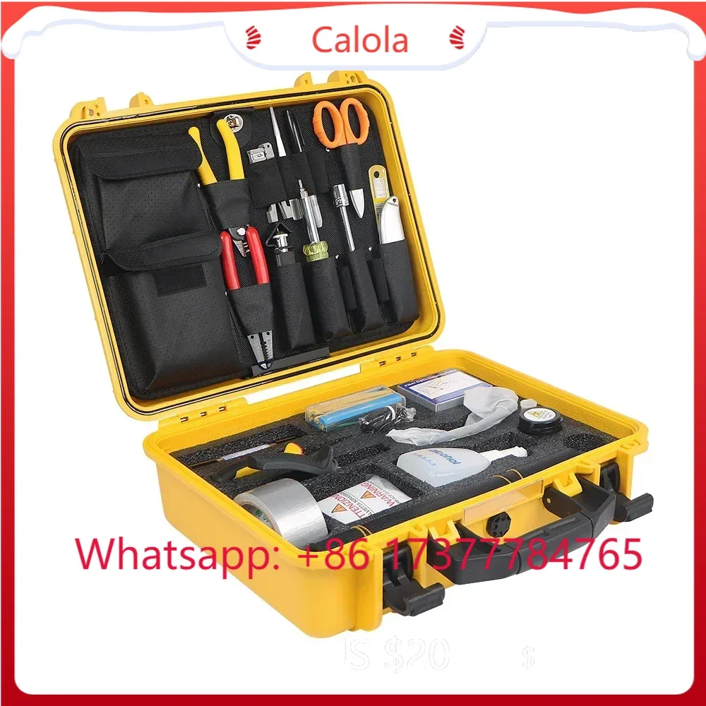 FCST210601 Basic Fiber Optic Tool Kit Fusion Splicing Set For FTTH Network With Fiber Cleaver