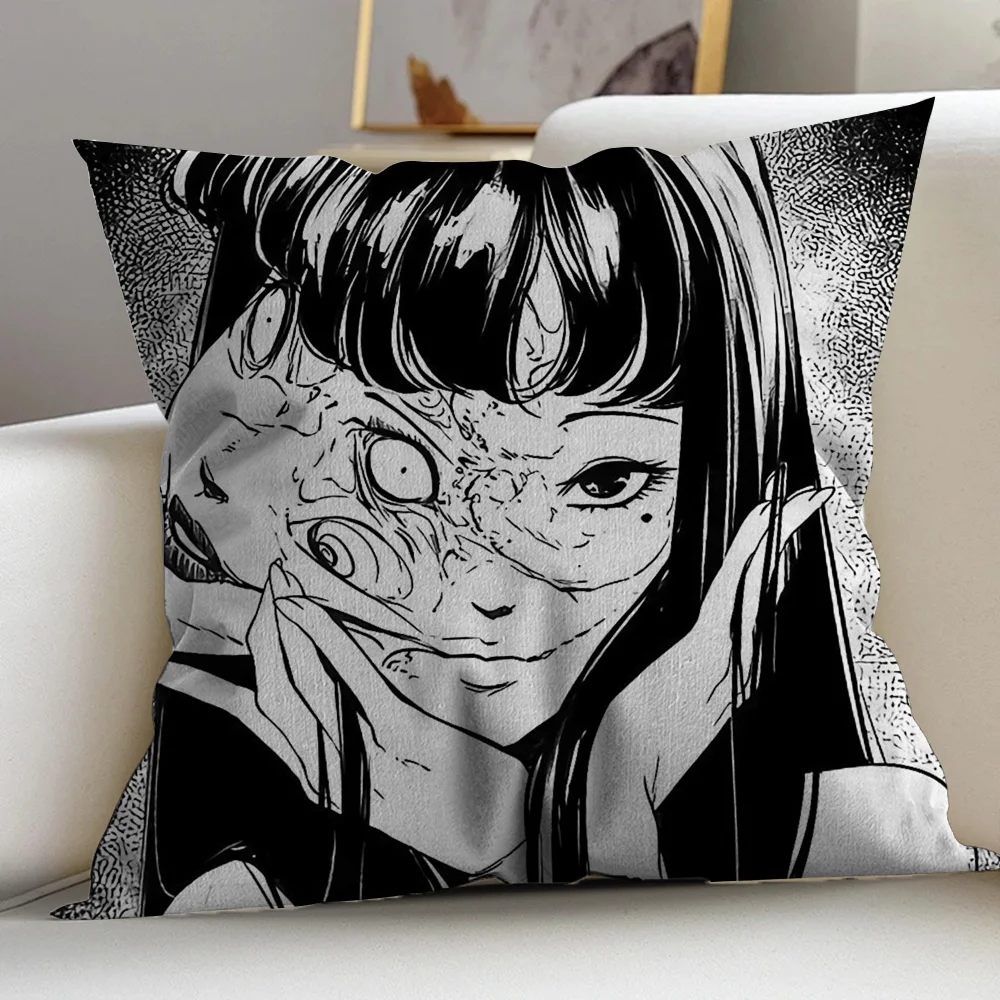 اليابان مانغا جونجي إيتو تومي صورة شخصية نص المنزل وسائد زخرفية الهدايا المنزلية 45x45 سنتيمتر