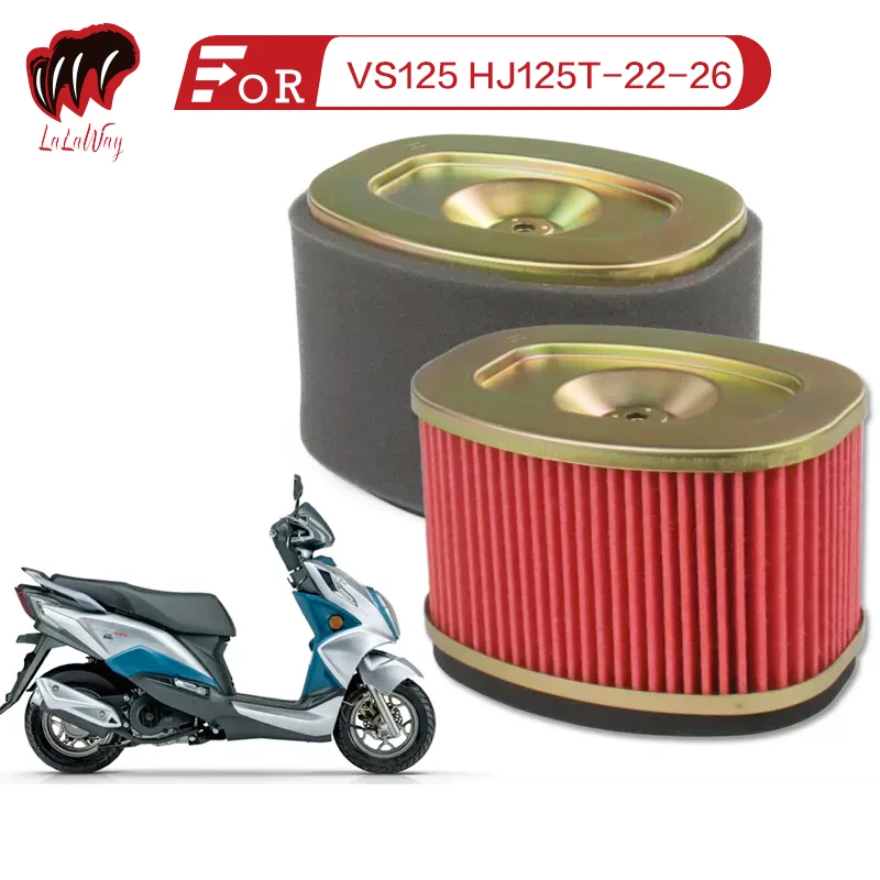 

For HAOJUE SUZUKI VE VS125 HJ125T-22-26 Scooter Motorcycle Air Filter Motor Bike Intake Cleaner