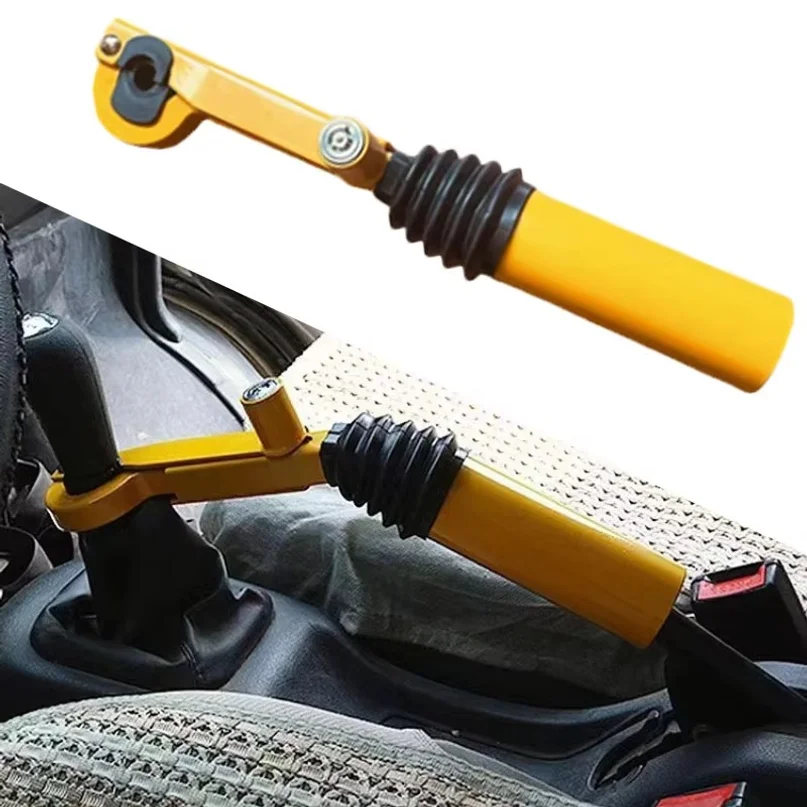 Car Steering Wheel Lock with Adjustable Handbrake Gear Shift Lock Car Safety Anti-Theft Lock Gear Shift