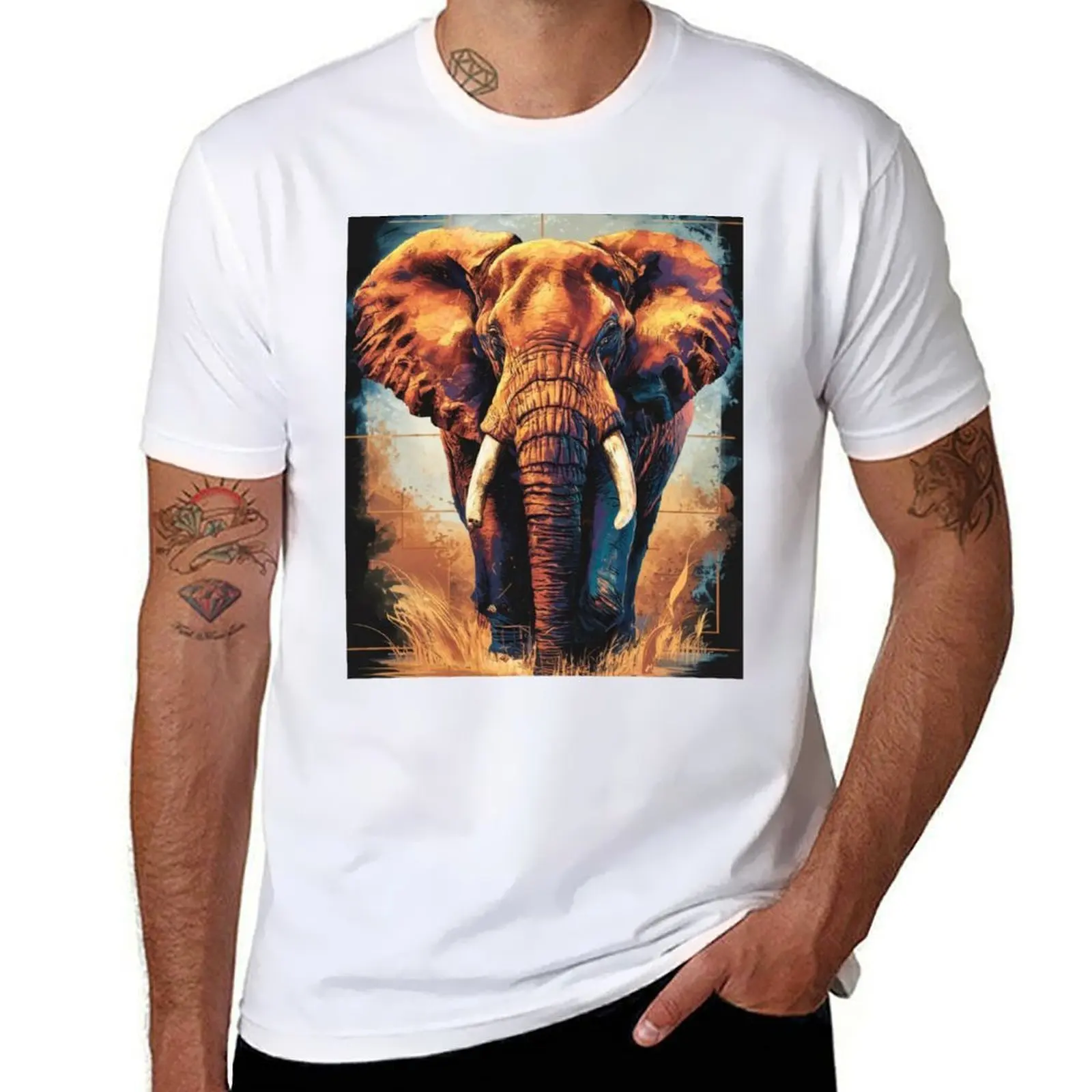 

Elephant Portrait T-Shirt t shirt personalised anime t shirts oversize T-Shirt