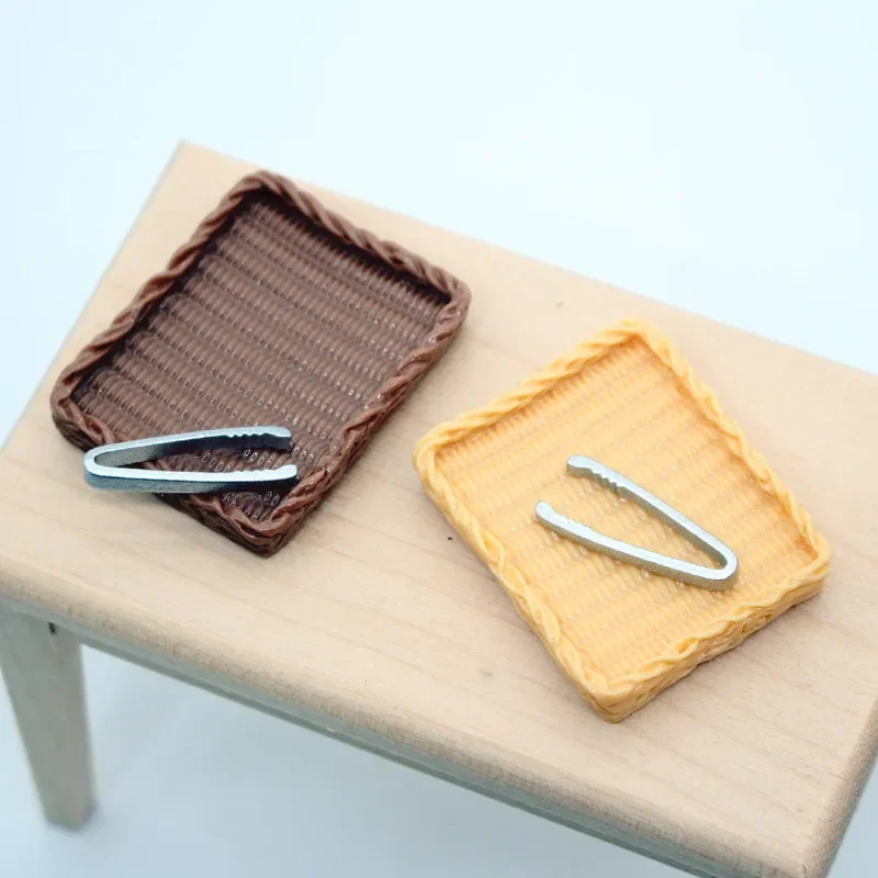 Dollhouse Tray Clip Bread Kitchen Tools Model Scene Miniature Food Set OB11 Shooting Prop Set Decoration Home Decor