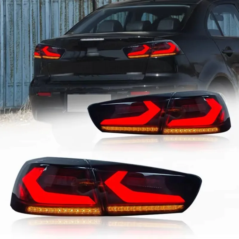 

ZAIQU Car Modified Tail Lamp Smoked Led Tail Light for Lancer Ex 2010 - 2016