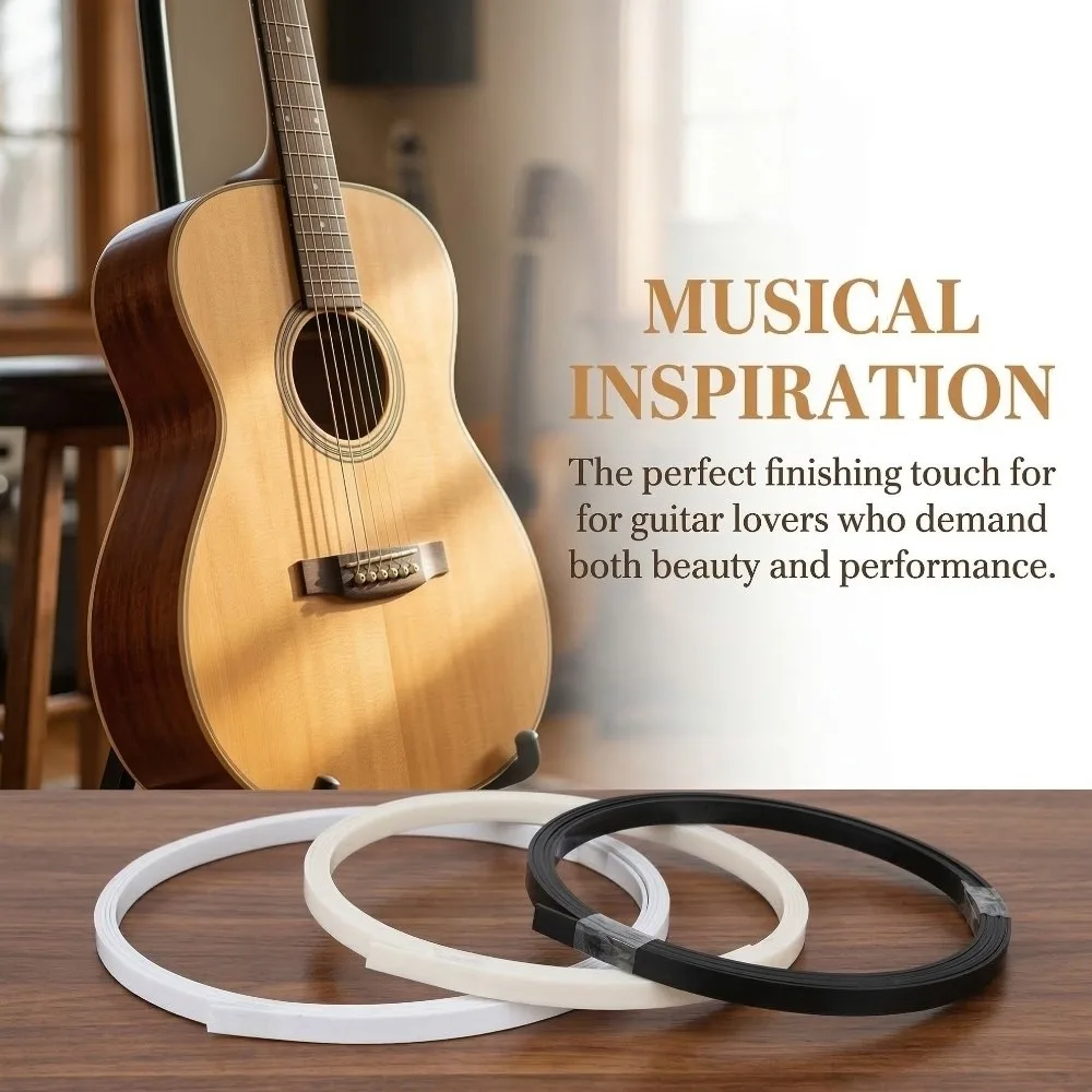 3pcs ​Plastic Guitar Bindings Purfling Strips ​Guitar Binding Material​ Easy to install ​Binding Purfling Strips Trim​