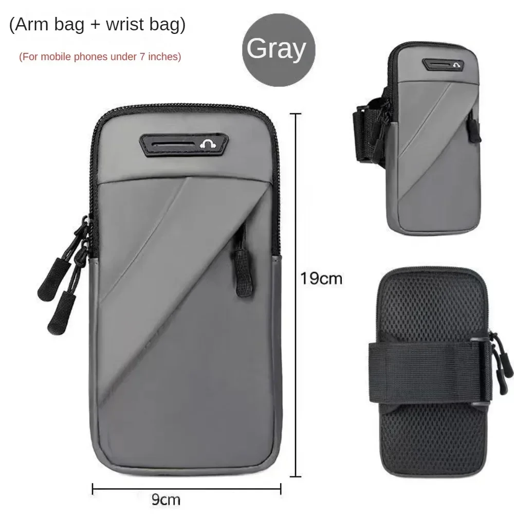 Outdoor Running Mobile Phone Arm Bag with Headphone Cable Hole Waterproof Breathable Sports Running Bag Gym Mobile Phone Holder