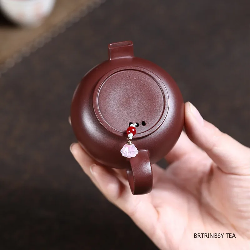 Yixing Handmade Purple Clay Teapot Cute Small Capacity Tea Pot Chinese Household Beauty Kettle Raw Ore Zisha Tea Set 100ml view 4