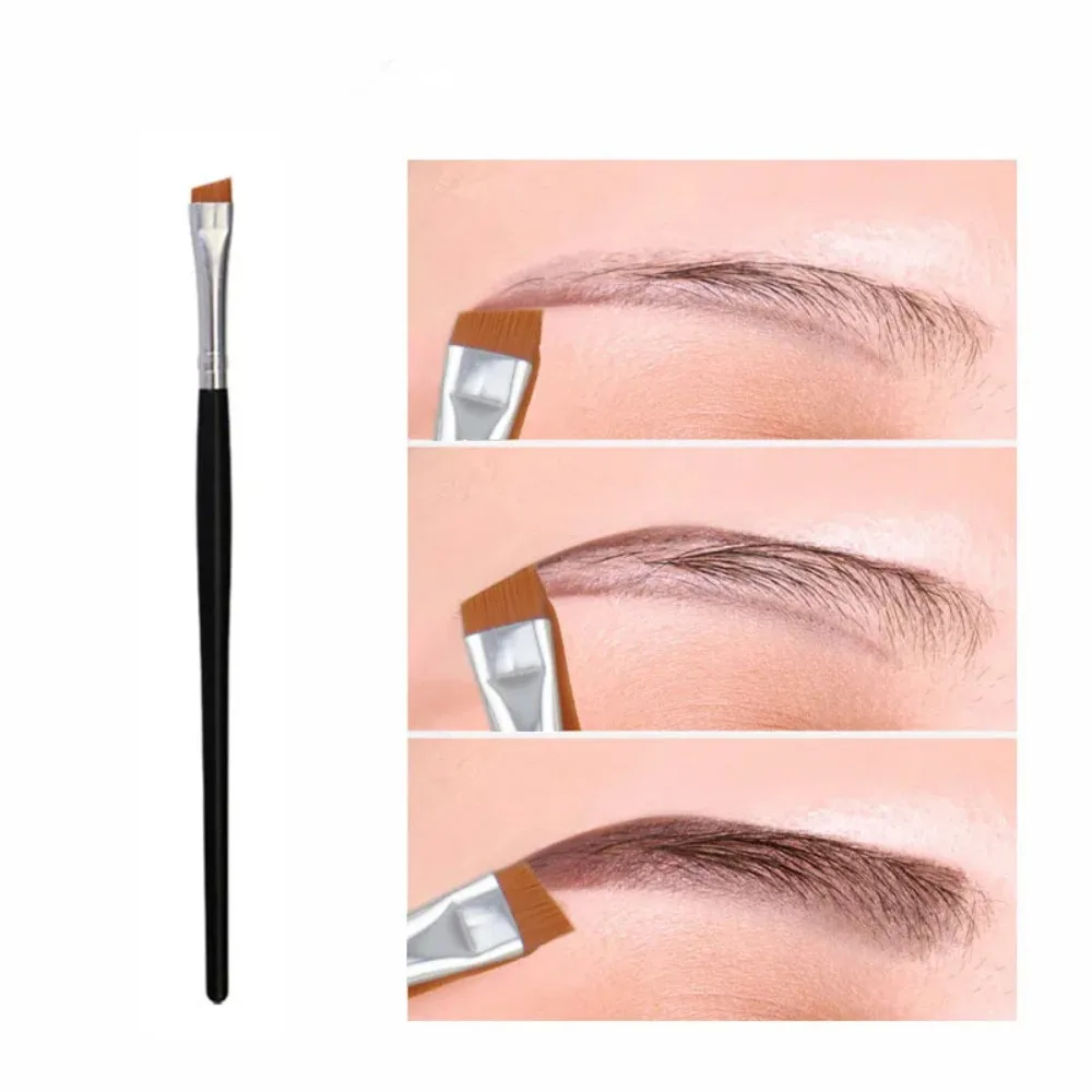 1/2/3개 초박형 플랫 눈썹 브러쉬 - 부드러운 적용을 위한 정밀한 아이라이너 및 눈썹 윤곽 미용 메이크업 브러쉬 도구