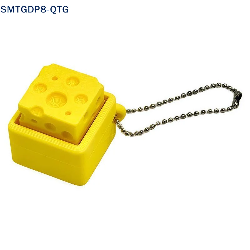 HOT Cheese Shaped Fidget Keychain, Cute Stress Relief Toy, Daily Carry Gift For Kids, Teens & Adults