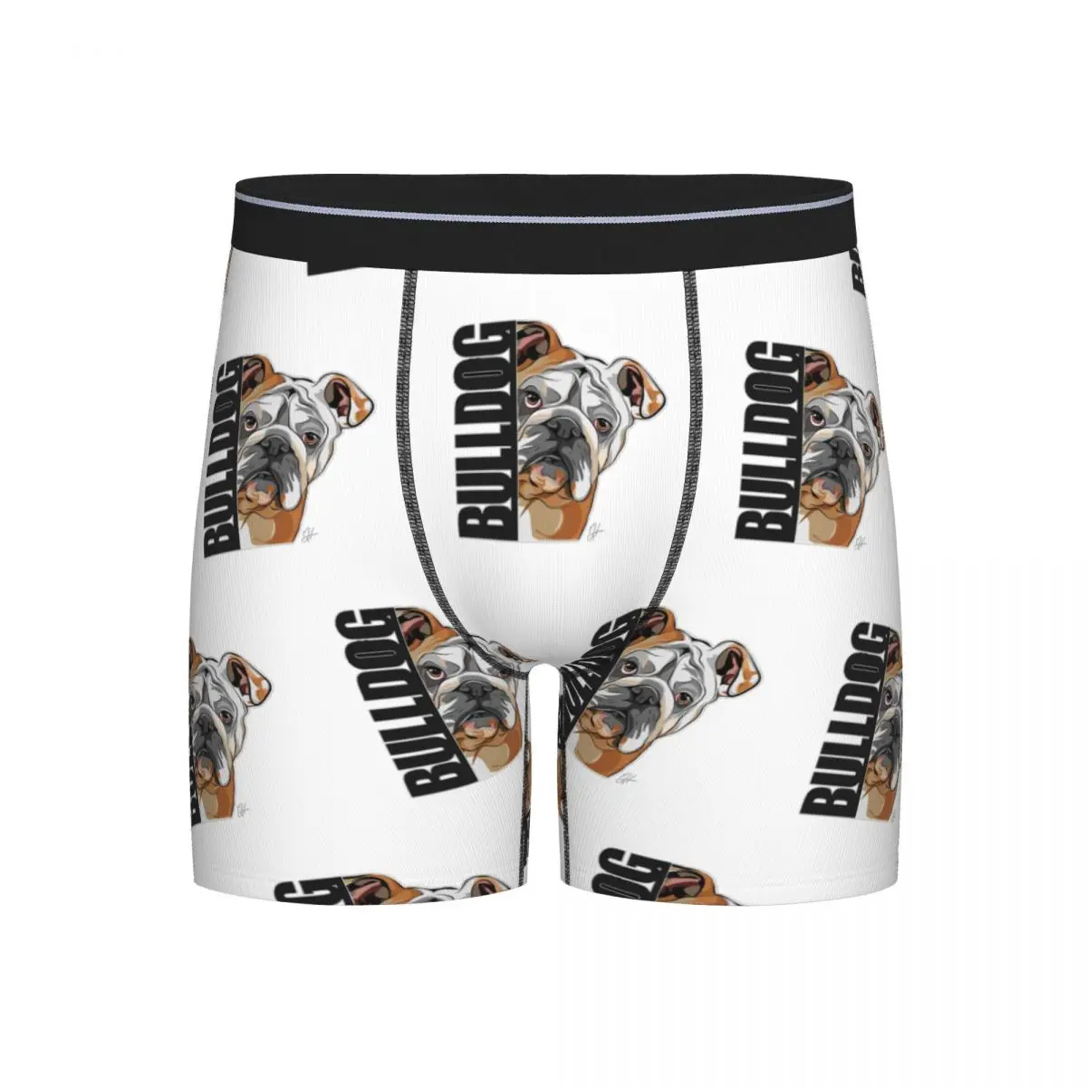 

Long Boxer Underpants Shorts Funny English Bulldog Dog Dogs Panties Men Soft Underwear for Homme Man Boyfriend Gift