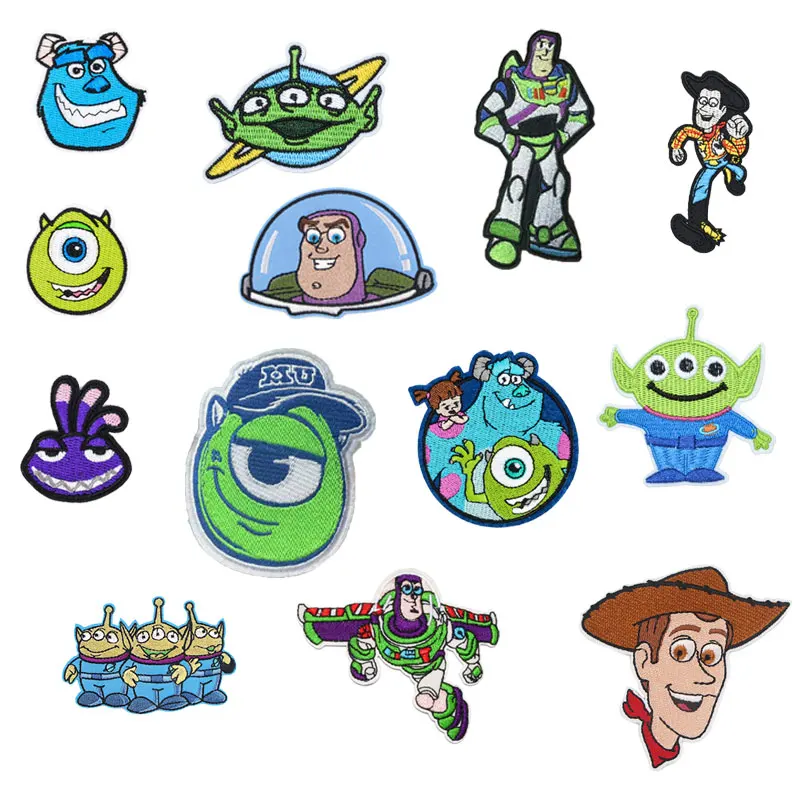 TOY Toy Story Three Eyes Woody Embroidery Patch DIY Decoration Patch Cloth Patch Ironing Iron Sticker Cartoon Disney Sticker