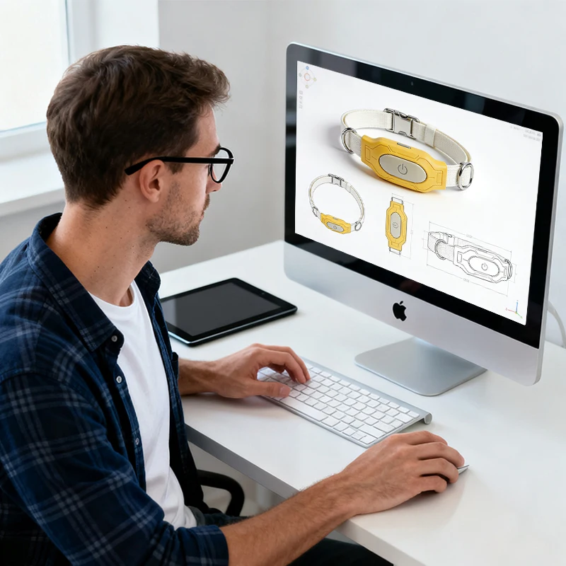 

Custom 3D Design And Prototyping Services For GPS Pet Tracking Collars, With Mass Production Via Plastic Molding