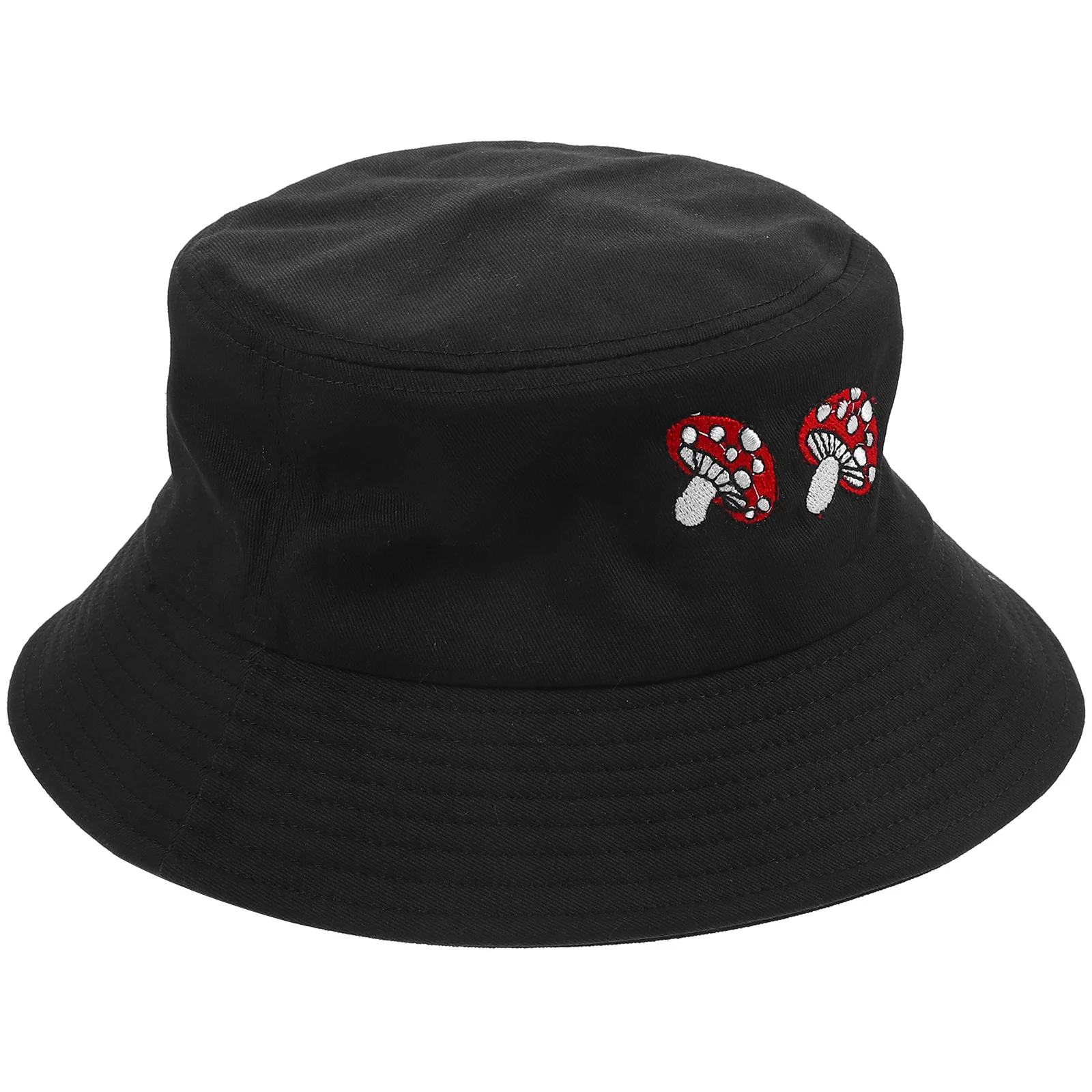 

Mushroom Decor Bucket Hat Lightweight Breathable Fisherman Hat Summer Sun Protection Women Travel Outdoor Straw nament