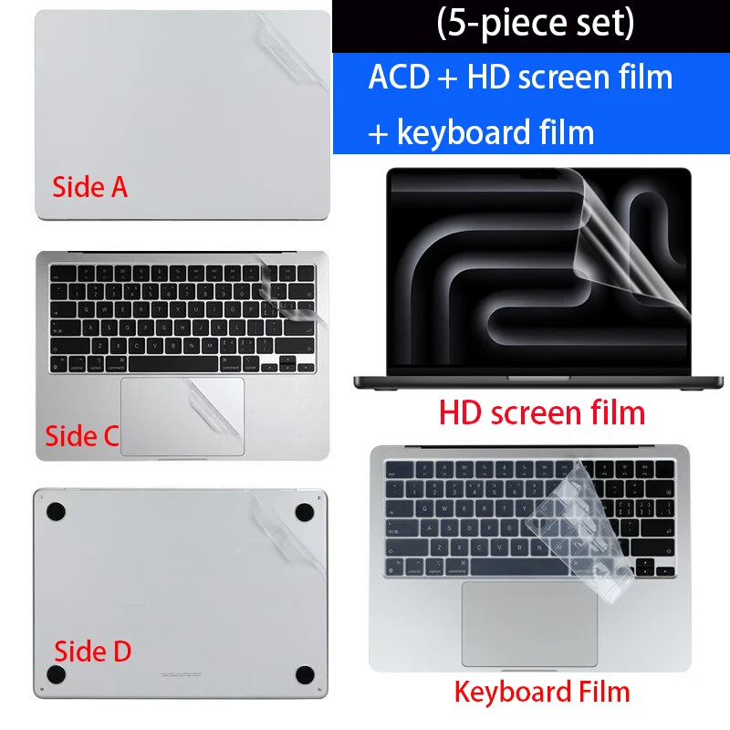 

Защитная пленка-наклейка для MacBook Pro 16 M4/M3/M2 (модели A2485/A2780/A2991/A3186) из винила, устойчивого к царапинам, для корпуса ноутбука