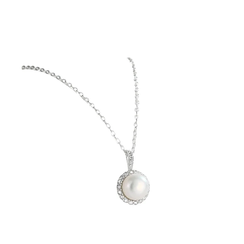 

GENUINE NATURAL CULTURED WHITE PEARL PENDANT NECKLACE