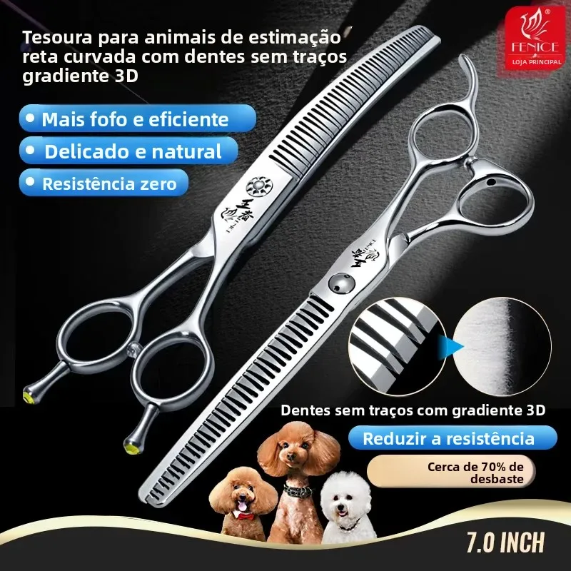 fenice-7-75inch-vg10-steel-3d-gradient-traceless-dog-grooming-straight-curved-chunker-scissors-bearing-screws-pet-scissors-70