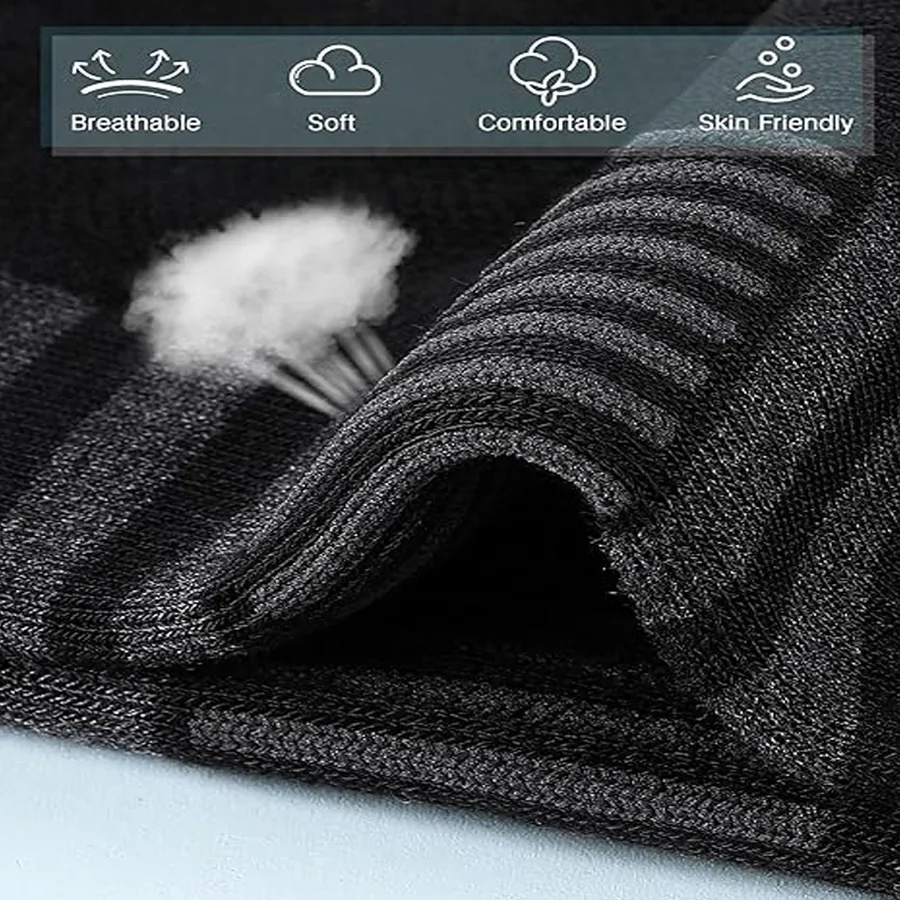 Full Cushion Crew Socks for Men Athletic Work Boots Heavy Duty Steel Toe EU 40-45 Thick Warm Moisture Wicking Control Cushioned.