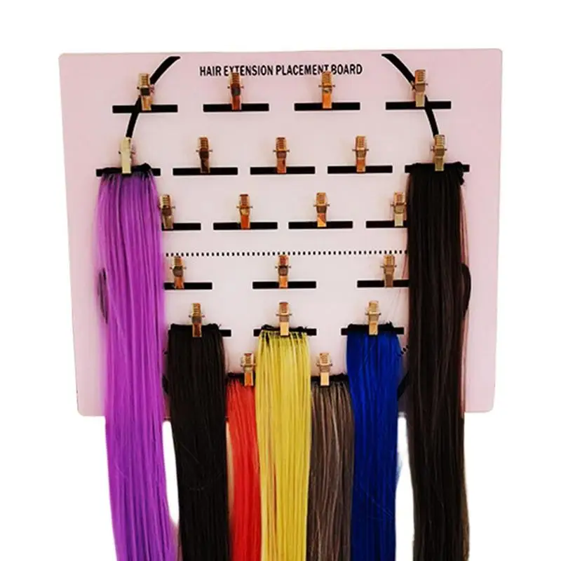 Hair Extension Board Hair Extension Display Board With Clip Hair Styling Braiding Hair Separator Braiding Hair Rack Stand