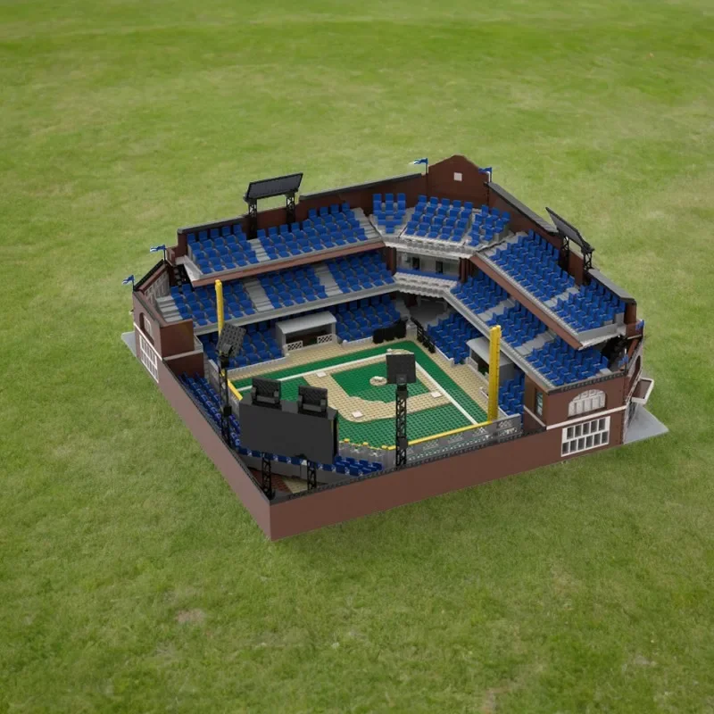 7313 stücke MOC Sport Veranstaltungsort Modulare Baseball Stadion Minifigur Skala Klassische Ballpark DIY Modell Bausteine Geburtstag Spielzeug Geschenk