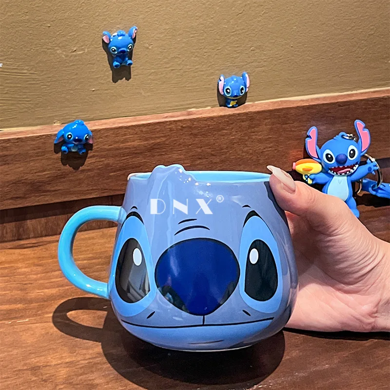530ML Stich Becher Cartoon Keramik Tasse Kaffee Tasse Große Kapazität Griff Wasser Tasse Nette Haushalts Milch Frühstück Tasse Geschenk