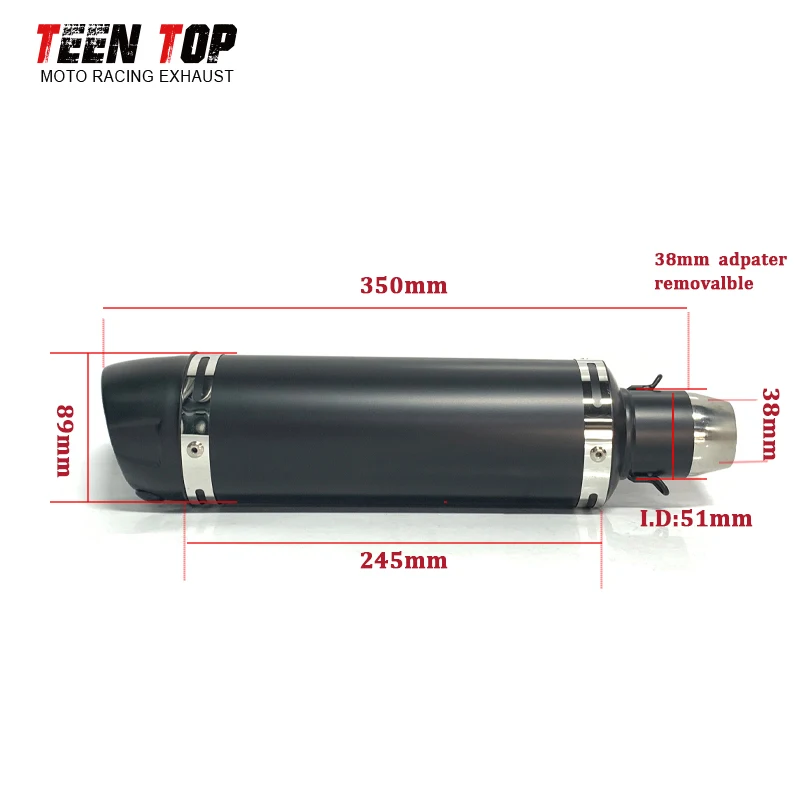 Slip-on Exhaust For Suzuki GSR250 GSR250S GSR250F Exhaust Muffler Elbow DB Killer GW250 Inazuma 12-17 51mm Dual Exhaust System