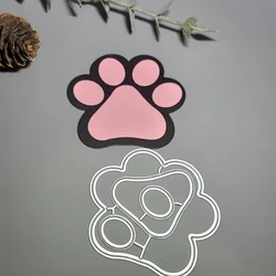 Dog Paw wykrojniki do metalu księga gości wytłaczanie rękodzieło Paw Die Cut okładka albumu papierowych kartek narzędzie do robienia podkładki chroniące przed uderzeniami ostrzy