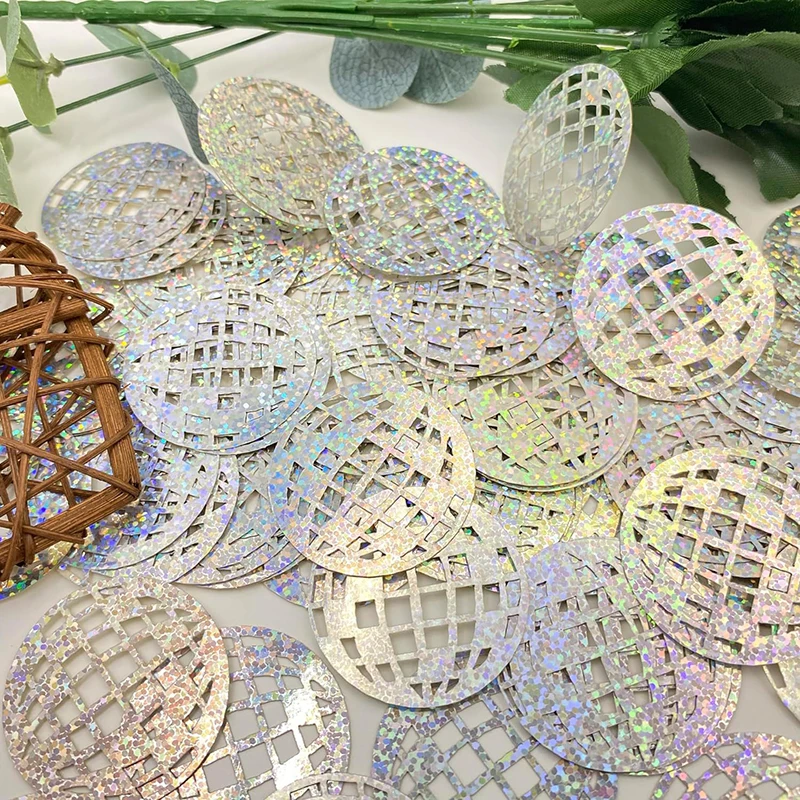 100pcs Glitter Birthday Wedding Party Confetti Laser Disco Ball Parties Decor Bachelorette Hen Night Table Scatter Party Supply