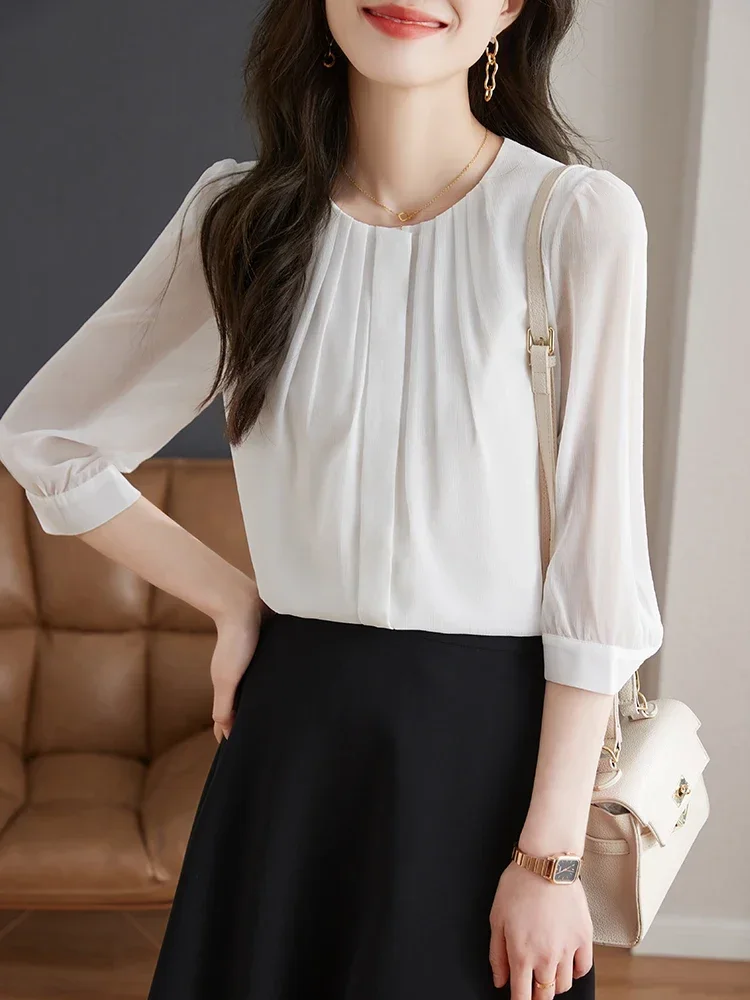 

женские белые шифоновые топы с коротким рукавом, женские белые шифоновые рубашки