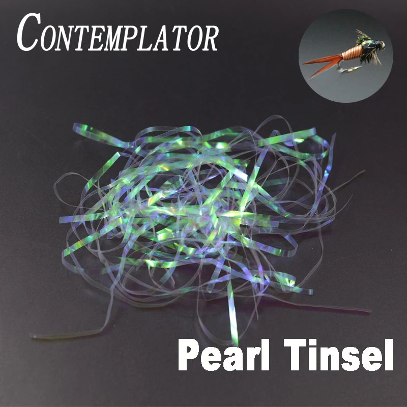 CONTEMPLATOR 2mm Pearl Flash Holographic Tinsel Scud Back 2bags Narrow Shinning Film Stonefly Nymph Thin Skin Fly Tying Material