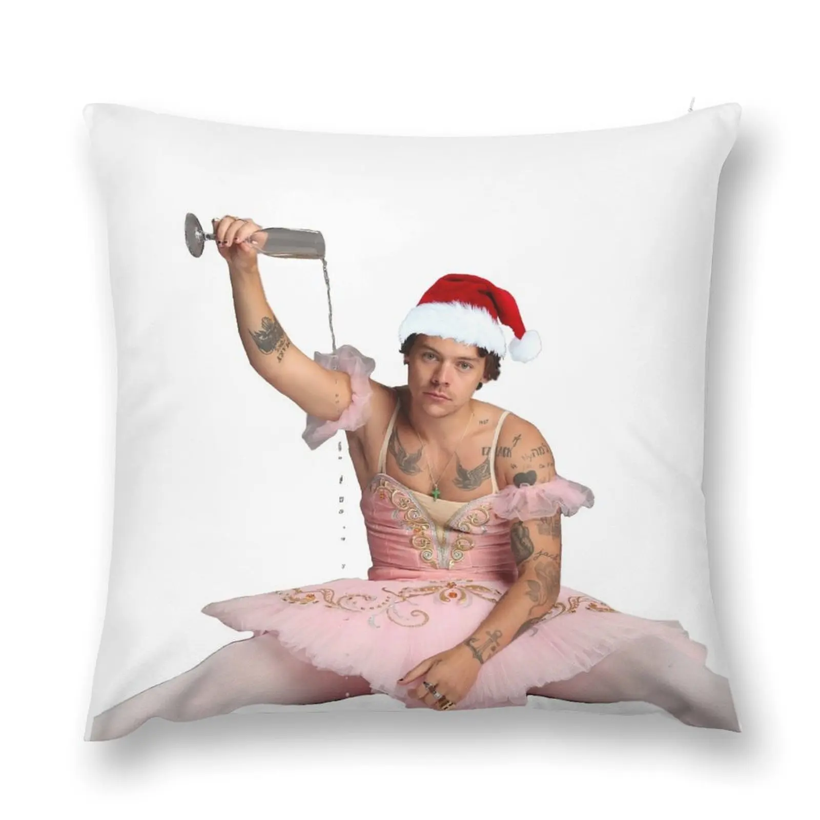 

festive ballerina harry Throw Pillow christmas pillowcases christmas decorations 2025 pillow