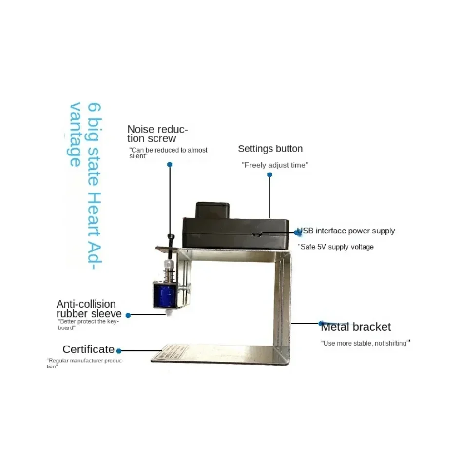 Strumento per clic automatico del mouse fisico per giochi su computer Clicker automatico per tastiera e mouse Previene offline