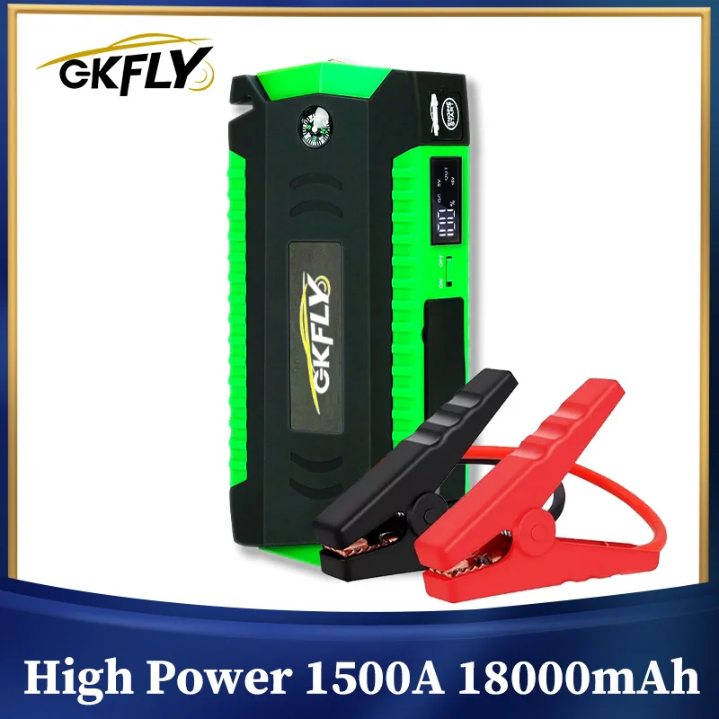 

GKFLY 12V Car Jump Starter 3000A Portable Power Bank Car Jump Starter Battery Starter For Car Emergency Booster Starting Device