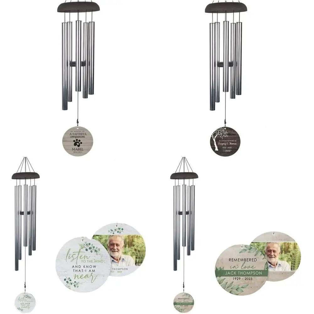 

personalized 42" aluminum wind chime - custom engraved harmony in the wind