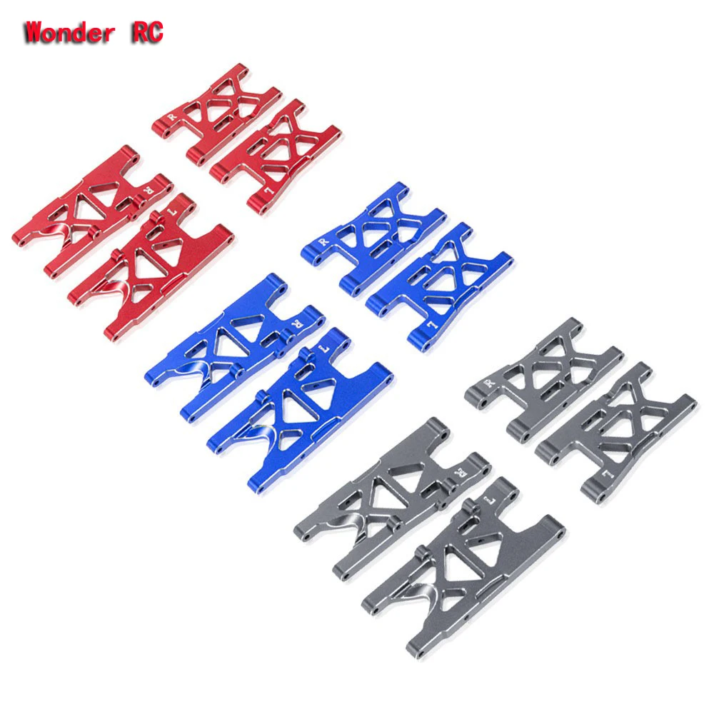 Aluminum Front and Rear Suspension Arms for ARRMA 1/8 Mojave 4X4 4S BLX Upgrade Accessories(Blue/Red/Titanium)