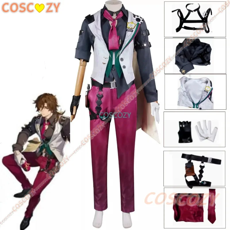 CyCosplay Gallagher Honkai: ستار السكك الحديدية زي موضة وسيم موحدة لعبة البدلة كوس هالوين حفلة مؤتمر الحدث الرجال الزي