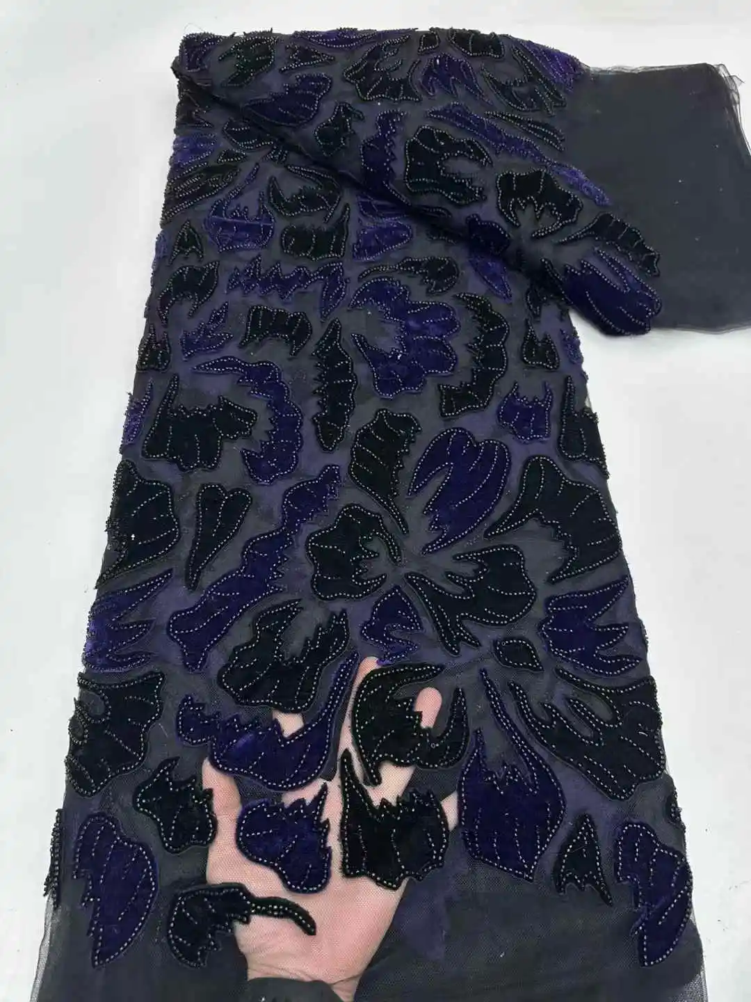 오스트리아 자수 벨벳 스톤 원단, 웨딩 이브닝 원피스, 섬세하고 우아한 최신 우수한 품질, 2025 NN_2681Z