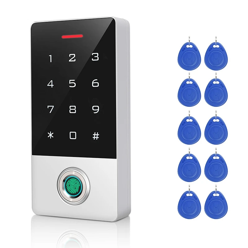 

WIFI Tuya Metal Fingerprint Smart Door Lock Ip68 Waterproof PIN Card Access Control System Standalone Access Controller