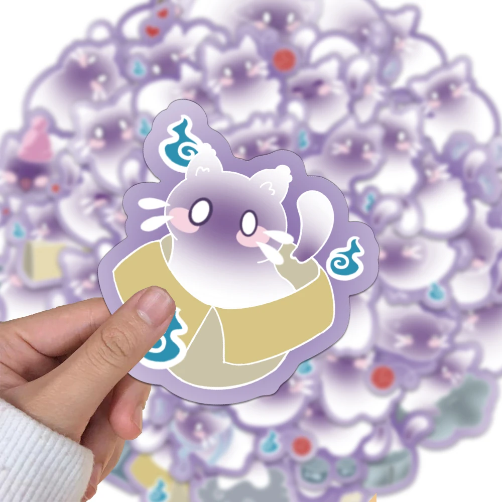 50PCS Creative Spirit Cat Cute Ins Style Stickers Decorative Phone Cases Notebook Water Cups DIY Stickers