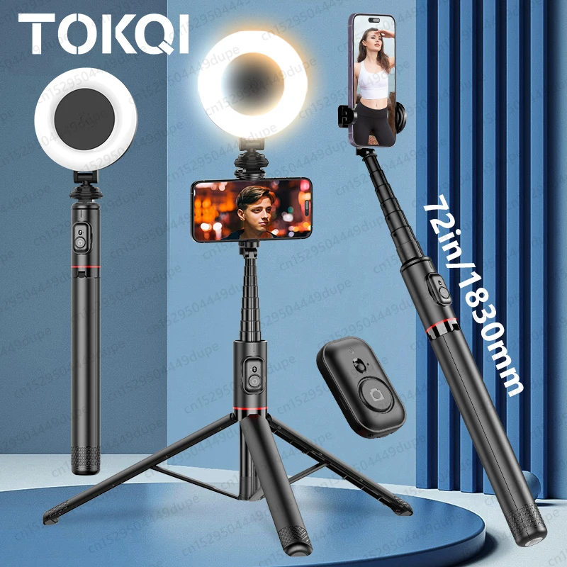 Treppiede Selfie Da 180 Cm In Alluminio Con Telecomando – Supporto 360° Per IPhone E Android, Ideale Per Foto E Video