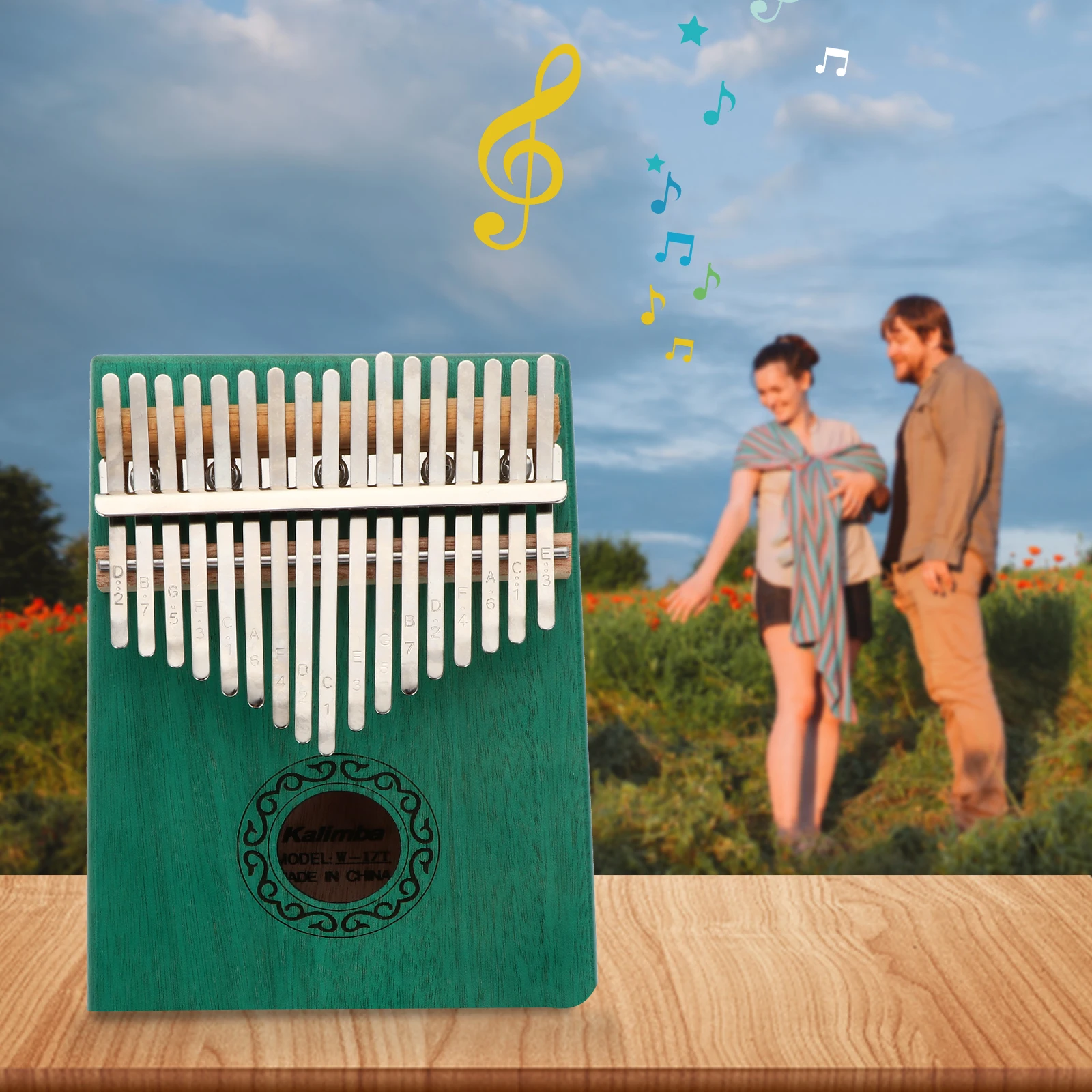 

Thumb Piano Portable Kalimba Beginners Fingers Piano Retro Style Durable Lightweight Practical Melodious Melody