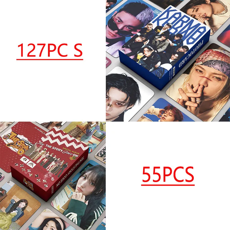 

55 шт./127 шт. новый альбом KARMA HOP наклейка на фотокарточку Kpop Merch Lomo набор карт коллекция фанатов подарок