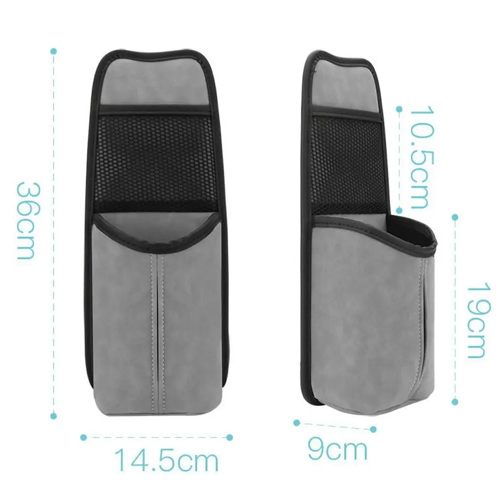 بو الجلود سيارة زجاجة ماء حامل متعدد الوظائف مقعد الجانبين حقيبة التخزين الأنسجة المنظم معلقة زجاجات المياه الرف