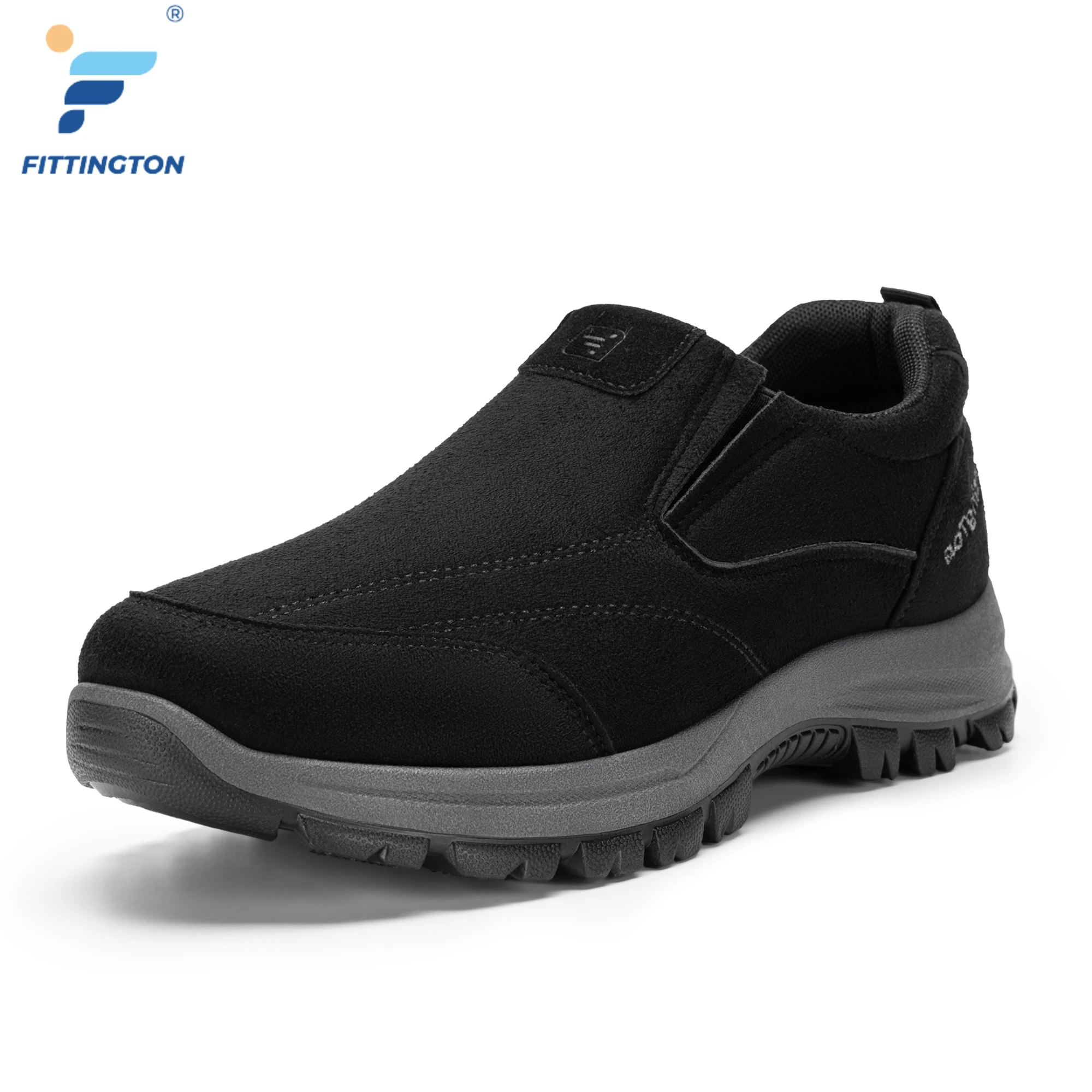Fittington Men's Slip-on Loafers Outdoors Comfort Hiking Shoes Breathable Trekking Shoes for Men with Arch Support Autumn