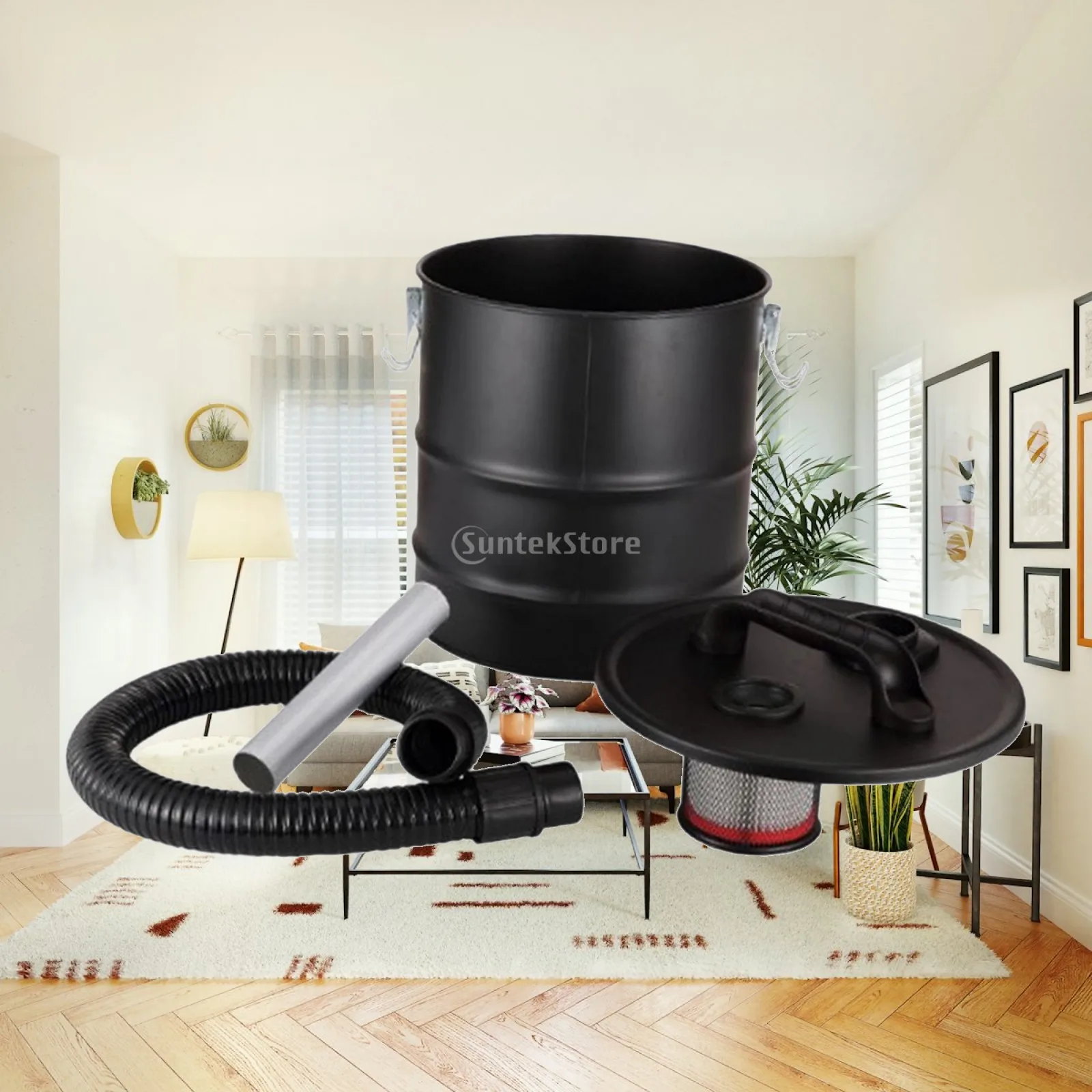 

20L Dust Collection Barrel Cyclone Ash Separator Industrial Collector Bin Universal Vacuum Dust Filter for Woodworking Debris