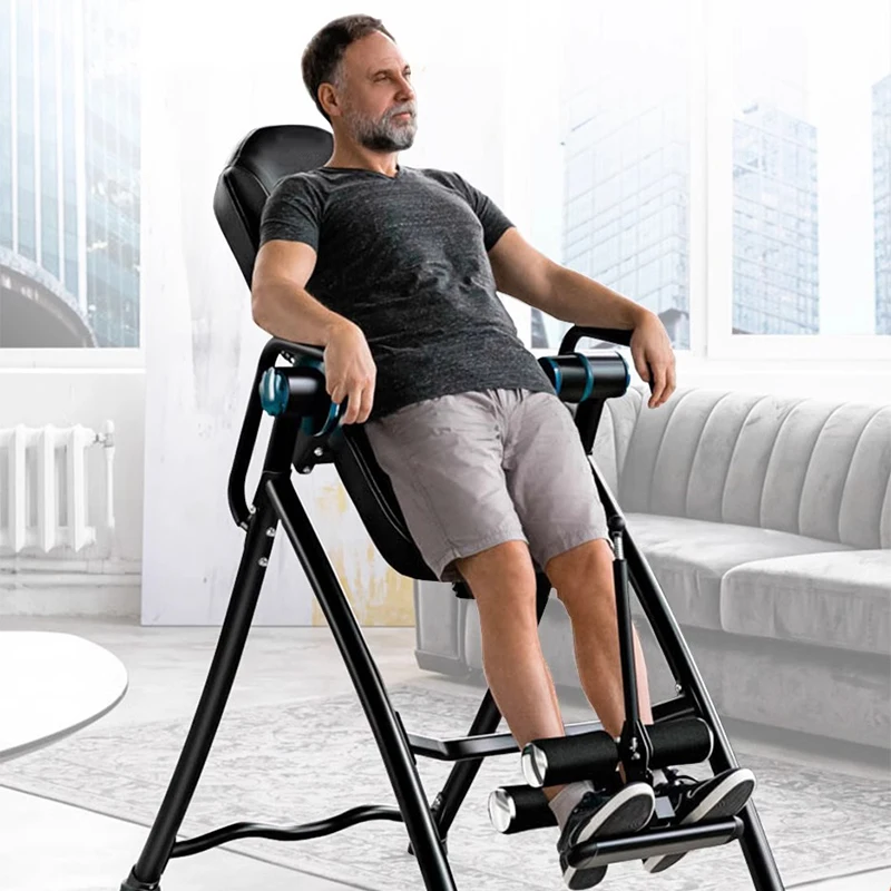 Inverter Home fitness equipment lumbar disc traction stretching inverted hanging device rehabilitation folding