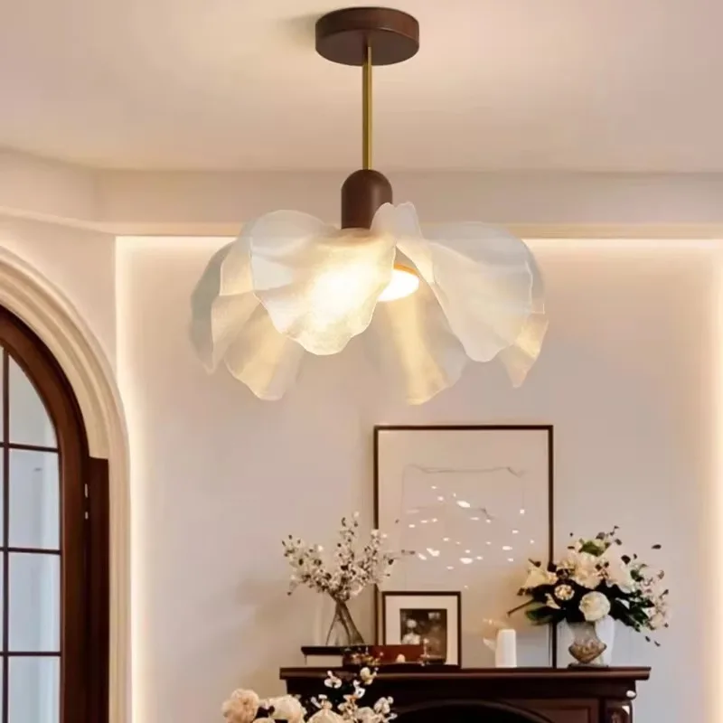 Japanese Flower-shaped Pendant Light Luxury Dining Table Hanging Lamp For Living Room Bar Antique Simple Acrylic Pendant Lamp - view 4