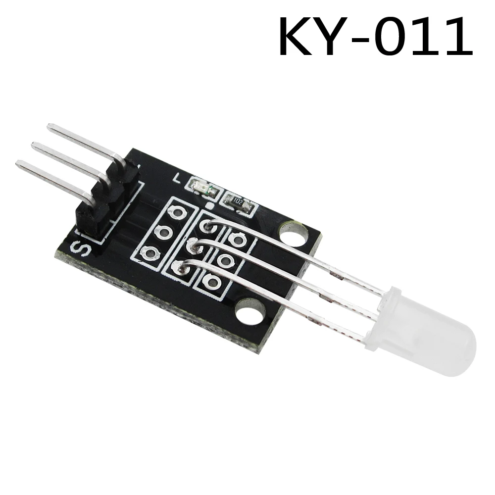 HAILANGNIAO 10pcs/lot KY-011 5mm Two Color Red and Green LED Common Cathode Module for Diy Starter Kit 2-color KY011