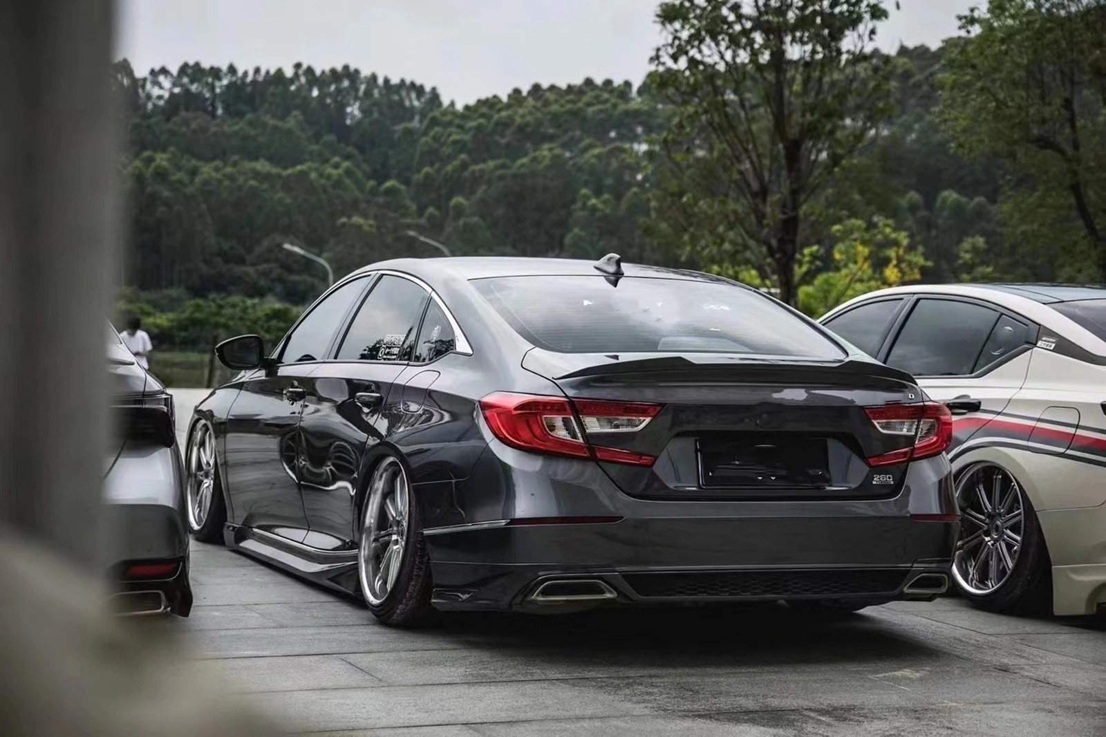 Car Rear Trunk Spoiler Wing For Honda Accord 10th 2018-2022 New YOFER Glossy Black Tailget Lid Flap Decklid Splitter Lip Trim