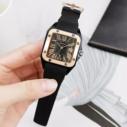 Women Watches Luxury Watches Quartz Watch Alloy Dial Silicone Strap Casual Bracelet Watch for Men Ladies Relojes Para Mujer