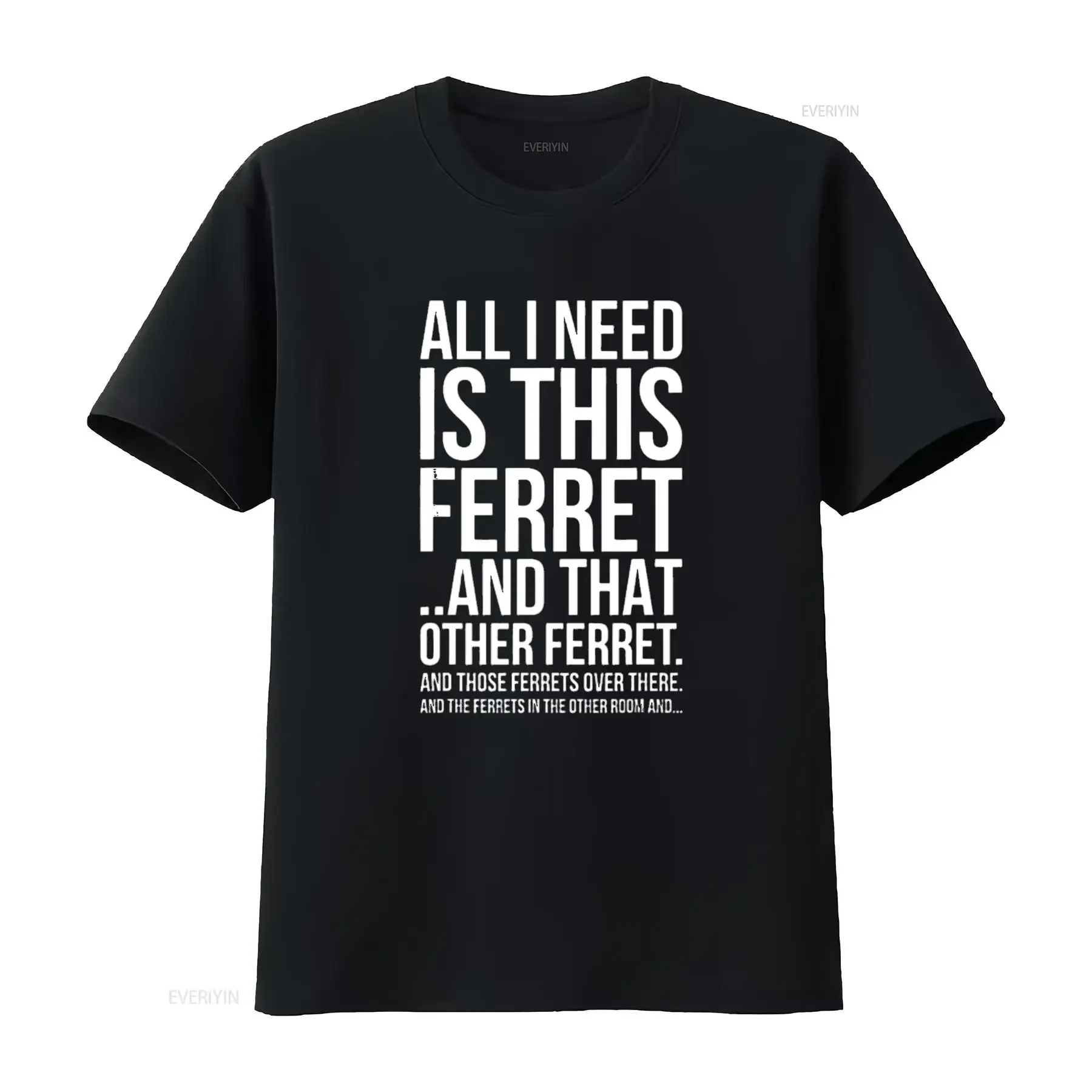 

Забавная женская футболка Need Is This Ferret Other Lover Animal, черная винтажная стираная модная повседневная слегка дышащая растянутая футболка
